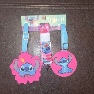 Stitch Luggage Tag and Lanyard Set